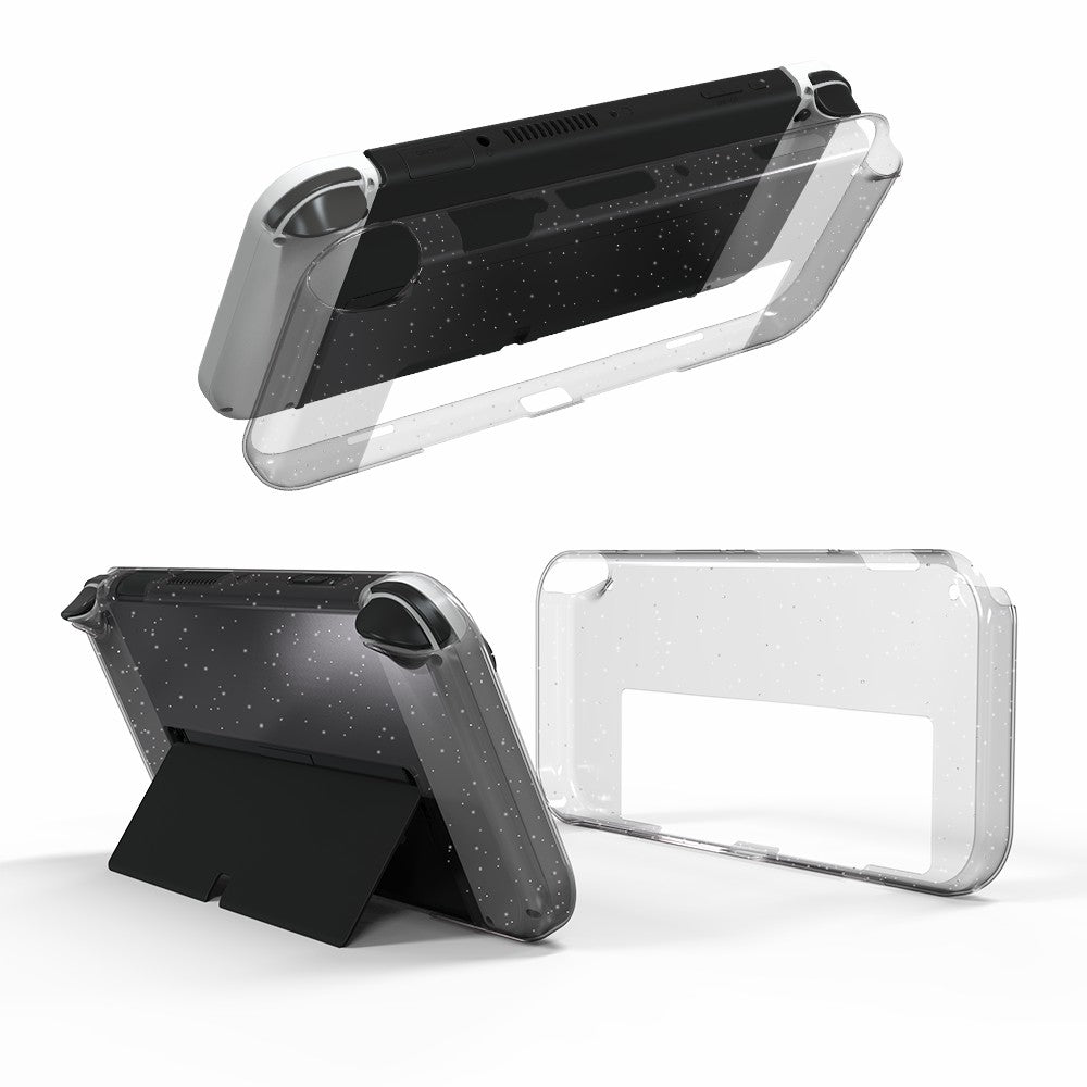 JYS JYS-NS220 Glitter Transparent Anti-skid TPU Protective Case Drop-proof Cover for Nintendo Switch OLED JYS JYS-NS220 Glitter Transparent Anti-skid TPU Protective Case Drop-proof Cover for Nintendo Switch OLED